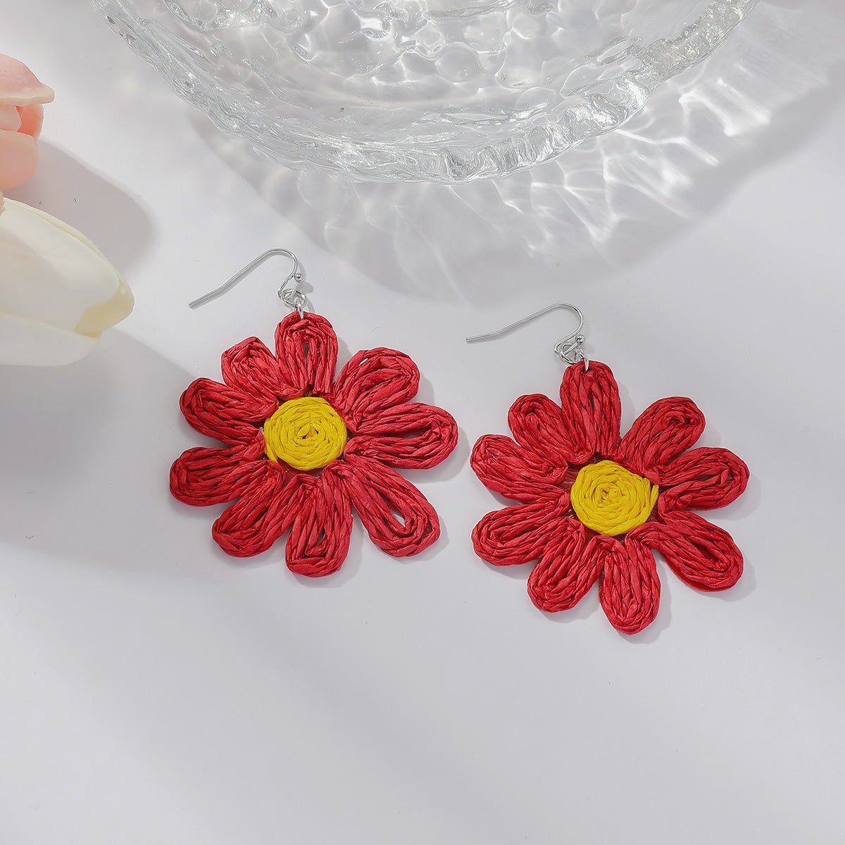Wholesale Bohemian Exaggerated Flowers Acrylic Earrings